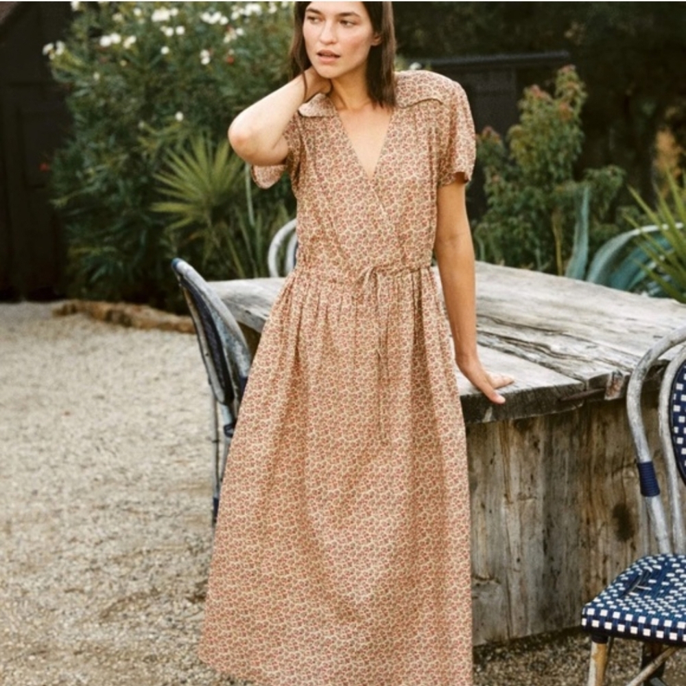 Dawn Dress In Berry Ditsy Red